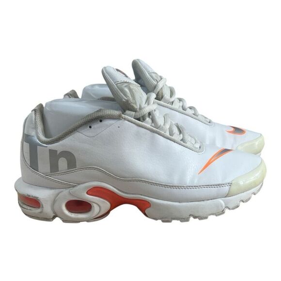 Nike Air Max Plus TN SE Kids Sneakers AR0005-100 White Orange Trainers Size 7Y - Picture 1 of 13